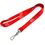 Custom Lanyard Red Polyester 3/4"W Screened W/Attachment, Price/piece
