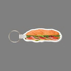Key Ring & Full Color Punch Tag - Submarine Sandwich Hoagie