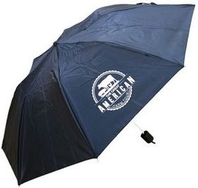 Custom Foldable Umbrella - 40" Arc and Folds Into Compact 13" (Black)