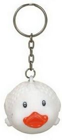 Custom Rubber Golf Ball Chick Keychain