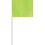 Custom Lime Green Plastic Flag Marker on 21" Wire (4"x5"), Price/piece