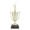 Custom Trophy w/8 1/4" Gold Metal Cup & Figure on Wood Base (16"), Price/piece