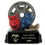 4" Drama Award Scholastic Trophy (Black Plate), Price/piece
