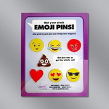 Set of 7 Emoji Pins w/Custom Card