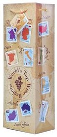 Custom The Everyday Wine Bottle Gift Bag Collection (World Wine Regions), 4 7/8" W x 14 3/16" H