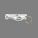 Custom Key Ring & Punch Tag - Helicopter (Outline)