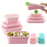Custom Collapsible Silicone Food Bowel Lunch Set 3pcs, 5 3/10