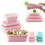 Custom Collapsible Silicone Food Bowel Lunch Set 3pcs, 5 3/10" L x 3 9/10" W x 2 6/10" H, Price/piece
