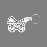 Custom Key Ring & Punch Tag W/ Tab - Baby Carriage