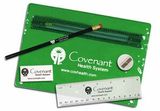 Custom Premium Translucent School Kit (Pencil/Plastic Ruler/Eraser/Sharpener)