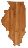 Custom State Bamboo Cutting Board - Illinois, 9.25