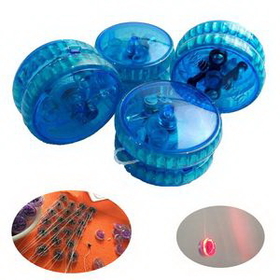 Custom Plastic LED Flashing YoYo Ball, 2 1/4" Diameter x 1 38/100" H