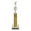 Custom Silver Splash Figure Topped Column Trophy w/Cup & Eagle Trims (23 1/2"), Price/piece