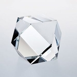 Custom Optic Crystal Hexagon Paperweight, 2.375
