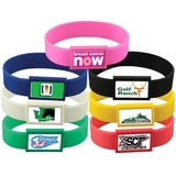 Custom Silicone Wristband with Large Vibraprint Patch