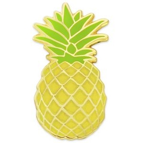 Blank Enamel Pineapple Pin, 1 1/8" H