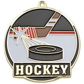 Custom 2" High Tech Medallion Hockey In Gold