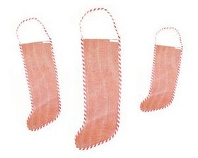 Blank 18" Empty Red Mesh Netted Christmas Stocking