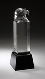 Custom Pride of Excellence Eagle Crystal Award - 10 1/2