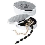Custom Glitter Stone Oval Shape Jewelry Box, 4.5