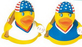 Custom Rubber Patriotic Baseball Duck