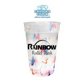Custom 17 Oz. Rainbow Confetti Mood Cup, 5" H x 3 7/16" Diameter