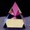 Custom Crystal Rainbow Pyramid Paper Weight (1-3/16"x1-3/16"x1-5/16"), Price/piece