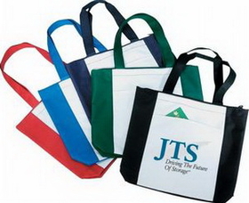 Custom Tote Bag w/ Contrast Sides & Handles, 16" L x 14" H x 4" D