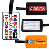 Custom Spectraflex(r) Luggage Tag with Paper Insert and Molded 2-D Imprint