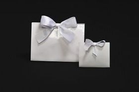 Custom Gloss White Purse Style Gift Bag (8"x3.5"x5.5")
