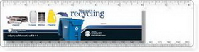 Custom .060 Clear Plastic Rulers, InkJet Full Color + white, Round corners, 2" W x 8.25" L x 0.06" Thick