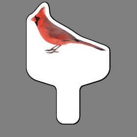 Custom Hand Held Fan W/ Full Color Cardinal, 7 1/2" W x 11" H