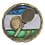 Custom 2 1/2" Color Epoxy Medallion Tennis In Gold, Price/piece