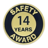 Blank Safety Award Pin - 14 Year, 3/4