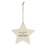 Custom Wood Ornament - Star, 4