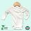 Custom White Preemie Long Sleeve Poly/Cotton Side Snap Onesie with Mittens, Price/piece