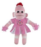 Custom Pink Sock Monkey (Plush) in Cheerleader Outfit 10
