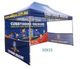 Custom 10'x15' Hex Aluminum Tent Frame w/ Canopy & Wheeled Carry Bag