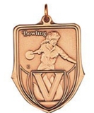 Custom 100 Series Stock Medal (Female Bowling) Gold, Silver, Bronze