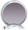 Blank Beveled Edge Glass Circle in a Brushed Aluminum Metal Base (7 1/2"x8"), Price/piece