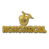 Blank Honor Roll With Apple Lapel Pin, 1 1/4