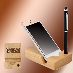 Custom Wooden Cellphone / Pen Holder, 4 1/4" L x 2 3/4" W x 7/8" H