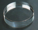Custom 114-C661  - Round Hockey Puck Paperweight-Optic Crystal