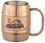 Custom 14 Oz. Copper Coated Double Wall Stainless Steel Barrel Beer Mug w/ C Handle, Price/piece