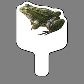 Custom Hand Held Fan W/ Full Color Frog, 7 1/2" W x 11" H