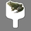 Custom Hand Held Fan W/ Full Color Frog, 7 1/2" W x 11" H, Price/piece