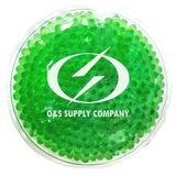 Custom Green Hot/ Cold Round Pack With Gel Beads, 4 3/4