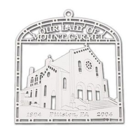 Oval Custom Etched Ornament (4"x2")