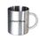 Custom Double Wall Stainless Steel Cup, 3.5" H x 3.0" D, Price/piece
