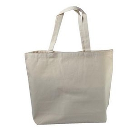 Custom Jumbo Canvas Tote with Canvas Handles, 15" W x 20" H x 5" D